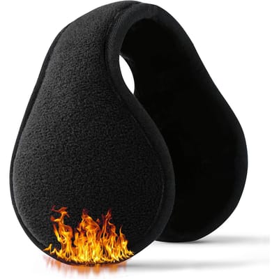Oreillettes chaudes en fourrure unisexes d'hiver pour hommes et femmes, épaissies, en peluche, protection des oreilles, extérieur, ski, cyclisme noir