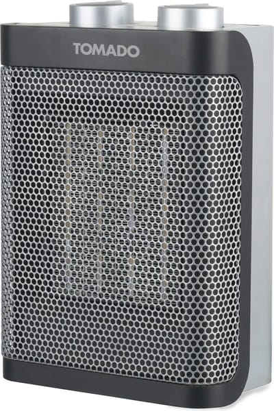 Tomado THC1501B - Keramische kachel - 24m² - 1500 watt - 2 warmtestanden - Zwart/grijs