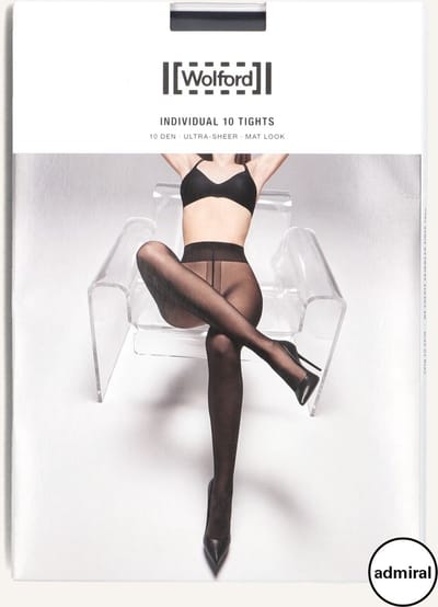WOLFORD Individual 10 Tights Beenmode Dames - Donkerblauw - Maat XS