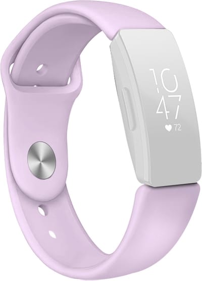 By Qubix - Compatible Fitbit bandje - Geschikt voor fitbit Inspire 1 / HR / Ace 2 siliconen bandje - Maat: Small - Lila