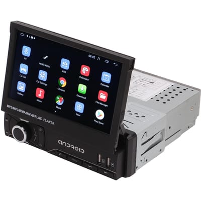 Autoradio 7 pouces simple DIN écran tactile pliable Navigation Appels mains libres avec caméra de recul 2+32 Go gray