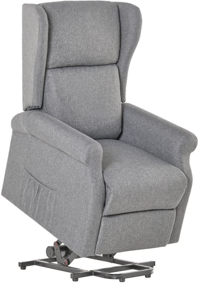 HOMCOM - Relaxfauteuil - met sta-op functie - met ligfunctie - Grijs