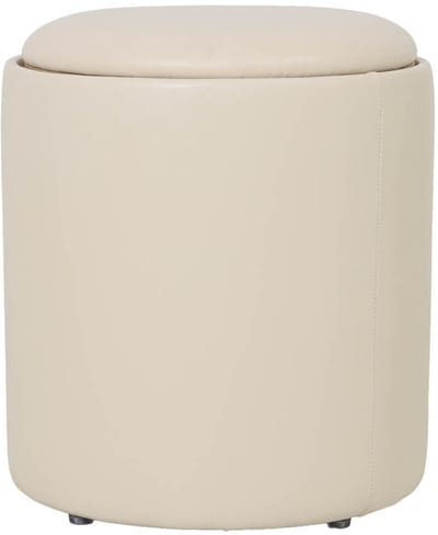 DÉJA Living Bijzettafel Zara - Beige/Naturel Rond met Opbergruimte - 40cm