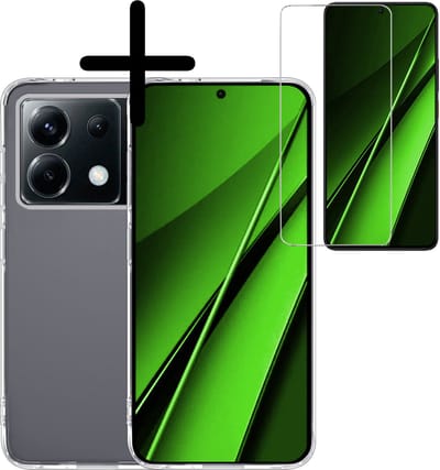 Hoesje Met Screenprotector - Geschikt voor Xiaomi Poco X6 5G - Sterk & Shockproof - Back Cover - Siliconen Case - Telefoon Hoes - Transparant