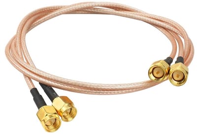 2 Stuks SMA Male naar SMA Male RG316 Coaxiale Kabel voor WiFi Antenne, SDR Apparatuur en FPV Toepassingen (50CM)