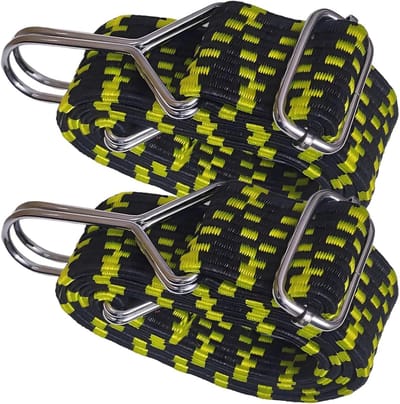 Spanrubber met haken 100 cm - Set van 2 rubberen spanbanden voor veilig transport en fixatie - Ideaal voor outdoor, tuin, camping, motorfiets en fiets