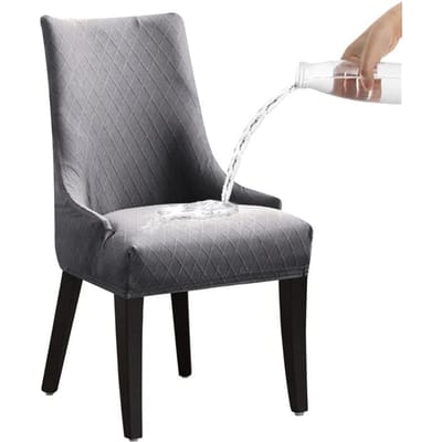 Waterafstotende Schuine Stoelhoes Hoge Rug Accent Eetkamerstoelhoezen Stretch Zitting Slipcovers voor Hotel Keuken Woonkamer