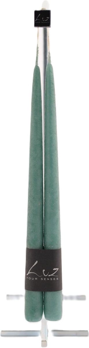 Rasteli Luz Your Senses Kaars-Tafelkaarsen Groen-Atlantic Deep D 2,20 cm H 30 Voordeelaanbod van 2 x 2 kaarsen