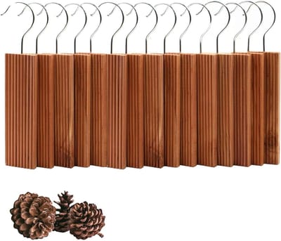 mumisuto 15 stuks cederhouten blokken, cederhout, mottenbescherming voor kledingkast, mottenbescherming voor kledingmotten, mottenbescherming om op te hangen, cederhout, motten met haken, natuurlijke