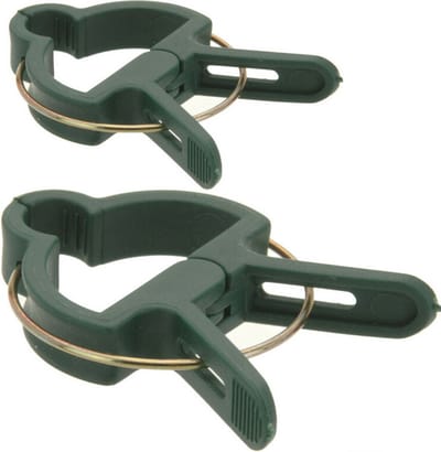 Pro Garden Plantenklemmen/plantenclips - 40x - kunststof - groen - 2 formaten