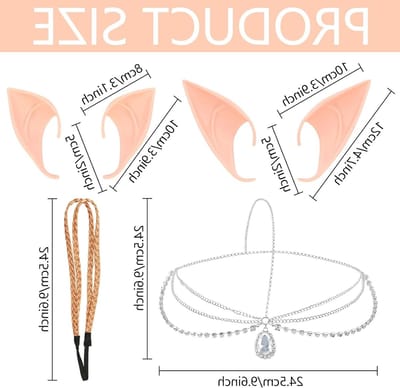 Elf Ears Set - 2 Paar Elforen, Hoofdbanden en Haarbanden voor Halloween, Carnaval en Cosplay Feesten