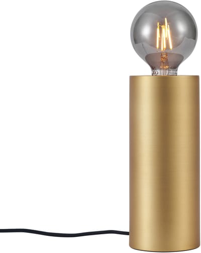 QAZQA cylinder - Moderne Tafellamp - 1 lichts - H 24 cm - Messing - Woonkamer | Slaapkamer