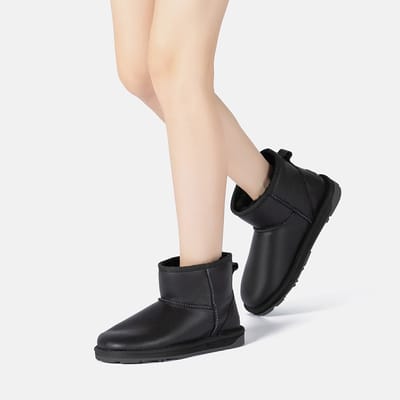 EVER AU Dames Nappa Mini Klassieke Laarzen-EMU LEATHER