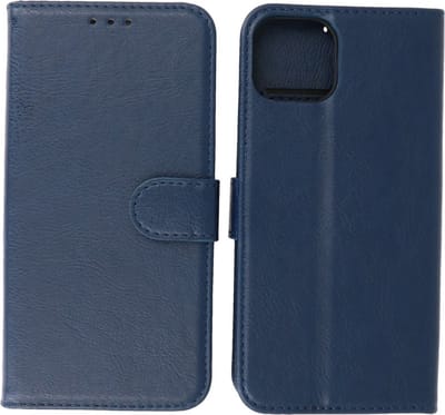 iPhone 15 Hoesje Book Case Telefoonhoesje Navy