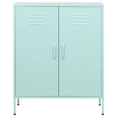 vidaXL - Opbergkast - 80x35x101,5 - cm - staal - mint