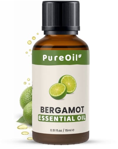 PureOil – Bergamot Etherische Olie – 15ml – 100% Puur, Natuurlijk & Vegan – Voor Haar | Huid | Gezicht | Scalp | Diffuser | Aromatherapie | Geurolie