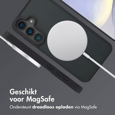 imoshion Hoesje - Geschikt voor Samsung Galaxy S24 - Color Guard Backcover met Magnetische Ring - Zwart