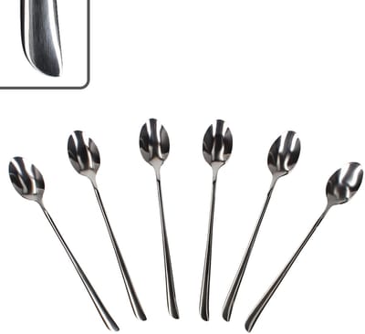 Set van 6 Twist latte macchiato lepels voor 6 personen - 747-480