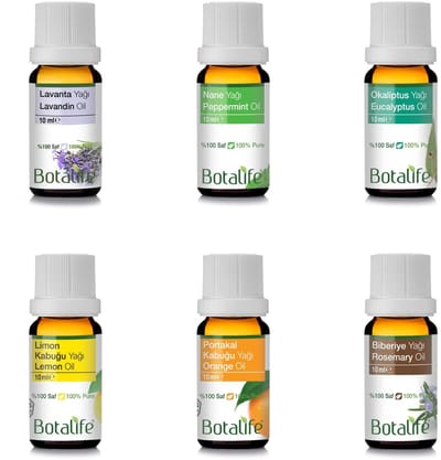 Botalife - Aromatherapie Oliën - Essentiële Oliën Set - Essentiële Oliën Voor Aroma Diffuser - 6 Oliën - 6 x 10 ml - %100 Puur & Natuurlijk