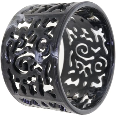 Behave – Armband – Zwart – Acryl – Nikkelvrij – Opengewerkt – Kunstzinnig Design