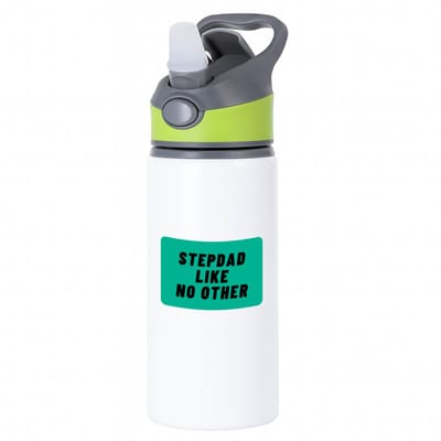 Hacebo® - stepdad like no other waterfles met rietje groen - Vader - geweldige papa - niemand anders - verjaardag - cadeau - kado - bedankje - geschenk - water fles - 650ML