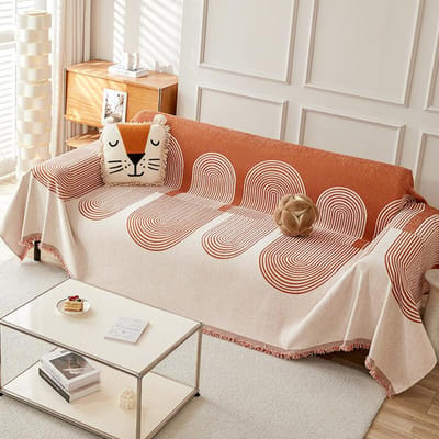 Ins High-end Modern Nordic Bankhoes Stof Chenille Bankhanddoek Hoes Anti-kattenkrab Bankhoes Universeel voor Alle Seizoenen 130x180cm
