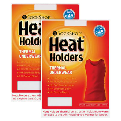 Heat Holders - 2-pack mouwloze top voor thermisch winterondergoed voor heren