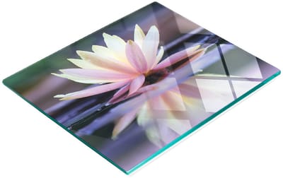 Decoratieve glazen plank met afbeeldingen voor het serveren van snacks (Lotos) 60x52 cm