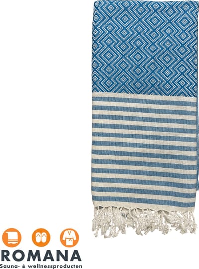Romana Products Saron Hamamdoek - Baddoek - Strandlaken - Saunalaken 100cm x 180cm - Aqua