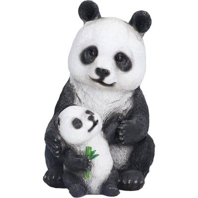 Simulation de panda, ours en résine synthétique, décoration de jardin, pelouse, bureau white