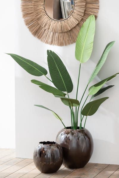J-Line bloempot - keramiek - bruin - medium - Ø 40 cm