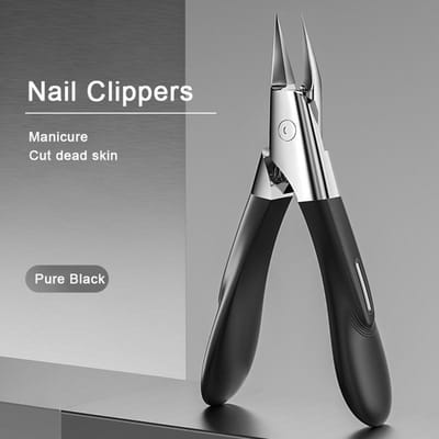 1 stuks Nagelknippers Teennagelknippers Pedicure Manicure Gereedschap Niet-Spat Professionele Dikke Ingegroeide Nageltrimmer zwart