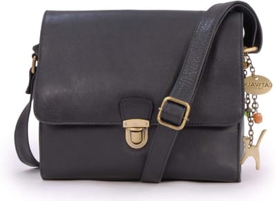Dames Schoudertas - Crossbody Tas - Dagelijks Gebruik - Handgemaakt Echt Leer - 21 x 27 x 10 cm - Bruin