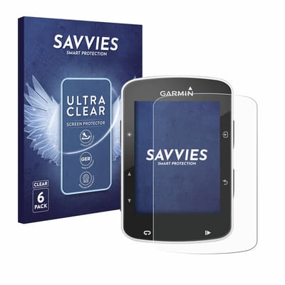 Savvies - Screenprotector voor Garmin Edge 820 - Folie Beschermfolie transparant 6 Stuks