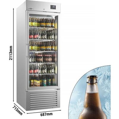 GGM Gastro Getränkekühlschrank SUPERCOOLER - mit 1 Glastür - kühlen auf unter 0 °C