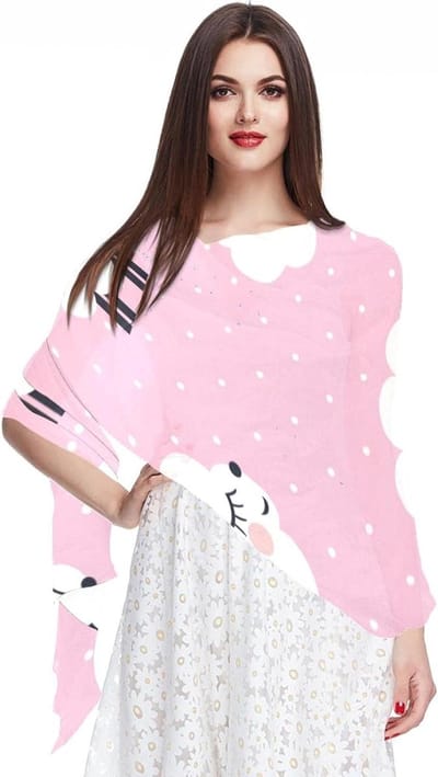 Chiffon Sjaal - Hoofddoek Wrap - Stijlvol Accessoire - Lichtgewicht Zacht - 180x73 cm - Meerkleurig