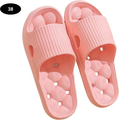 Livano Badslippers Dames & Heren - Comfortabel - Flip Flops - Sauna - Zomer - Roze - Maat 38