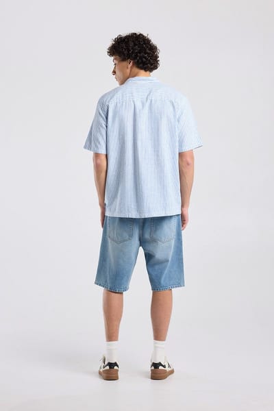 America Today Ido White/blue Maat: S | Casual Overhemden Outlet | Heren | Blauw