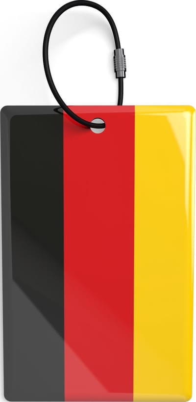 Slimme Kofferlabel (x2) - Duitse vlag - Unieke QR code - Epoxy - Track en Trace - Tag - Veiligheid - NoLongerLost