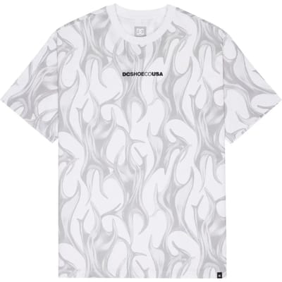 Dc Shoes Liquid Fuego T-shirt Met Korte Mouwen Wit XL Man