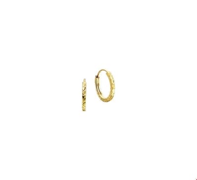 oorringen 1,2 mm gediamanteerd 14K geelgoud 4017251