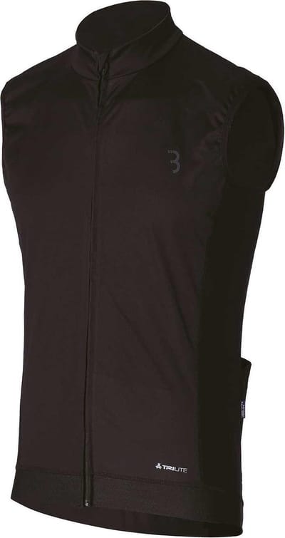 BBB Cycling Windvest TriGuard Fietsjack - Racefiets Kleding - Mouwloos - Waterbestendig - Zwart - Maat S - BBW-282