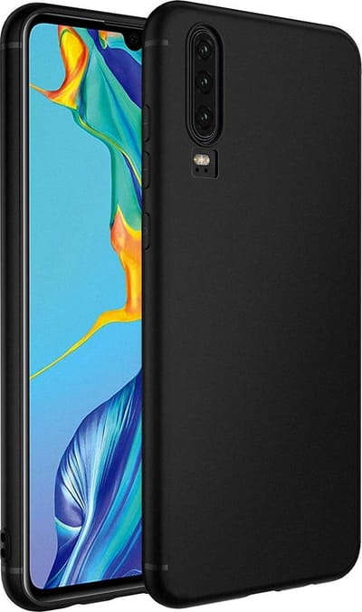 Hoesje Geschikt voor: Huawei P30 - Silicone - Zwart