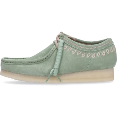 Wallabee groene lifestyle-schoen voor heren