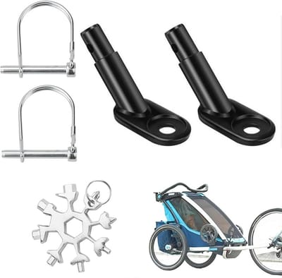 Fietskoppeling voor Fietsen en Kinderwagens - Inclusief Veiligheidspinnen en Multifunctionele Sleutel - 2 Stuks