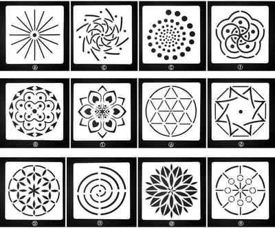 Mandala stencils - sjablonen voor muur- en steenverf - creatief voor DIY-projecten - veelzijdige tekenhulpmiddelen - ShopVlot