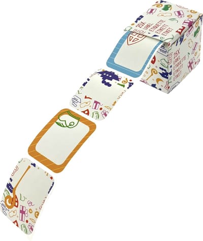 50x Sinterklaas cadeau stickers op rol - Kado naamstickers Sint thema - Labelstickers