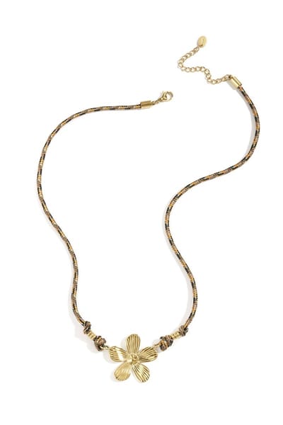 Goudlief Roestvrijstalen hangerketting met Bloemen - Damessieraden - Roestvrij staal - Verkleurt niet - Goudlief.nl