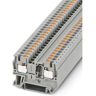Phoenix Contact 3212125 Componentenserieklem 6.2 mm Snelaansluiting Grijs 50 stuk(s)
