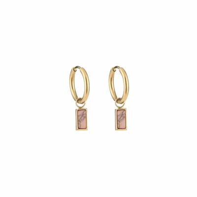 Bijoutheek Oorhangers baget Roze